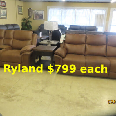 Ryland reclining sofa and loveseat