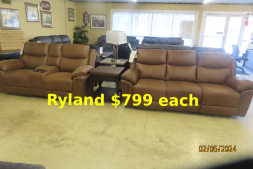 Ryland reclining sofa and loveseat